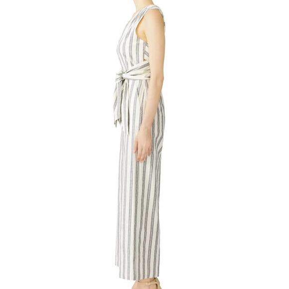 Rebecca Minkoff Striped Marley Jumpsuit Chambray Striped Size 4 - Picture 2 of 4